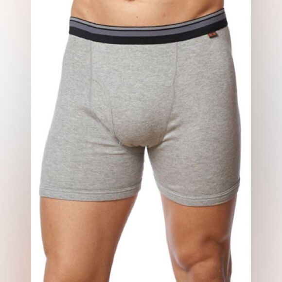 Paul Gray Big and Tall Two-Pack Regular Rise Boxer Briefs-GREY HEATHER-2X - Picture 1 of 3